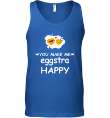 You Make Me Eggstra happy,Funny Valentine His and Her Couple Men's Tank Top Men's Tank Top - trendytshirts1