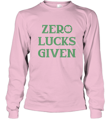 St. Patrick's Day Zero Lucks Given Graphic Long Sleeve T-Shirt Long Sleeve T-Shirt - trendytshirts1