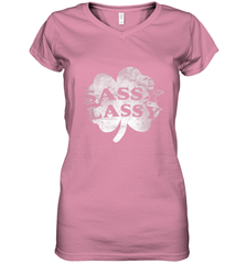 Sassy Lassy T Shirt Funny St. Patrick's Day Clover Women's V-Neck T-Shirt Women's V-Neck T-Shirt - trendytshirts1