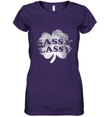 Sassy Lassy T Shirt Funny St. Patrick's Day Clover Women's V-Neck T-Shirt Women's V-Neck T-Shirt - trendytshirts1