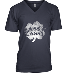 Sassy Lassy T Shirt Funny St. Patrick's Day Clover Men's V-Neck