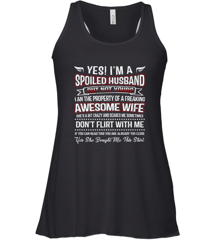 Spoiled Husband Property Of Freaking Wife Valentine's Day Women's Racerback Tank Women's Racerback Tank / Black / XS Women's Racerback Tank - trendytshirts1