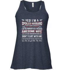 Spoiled Husband Property Of Freaking Wife Valentine's Day Women's Racerback Tank Women's Racerback Tank - trendytshirts1