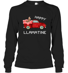 Happy Llamatine funny Valentine Day Llama costume Long Sleeve T-Shirt