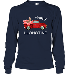 Happy Llamatine funny Valentine Day Llama costume Long Sleeve T-Shirt