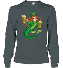 St Patricks Day Shirt Women Leprechaun Mermaid Girls Redhead Long Sleeve T-Shirt Long Sleeve T-Shirt - trendytshirts1