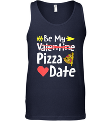 Be My Pizza Date Funny Valentines Day Pun Italian Food Joke Men's Tank Top