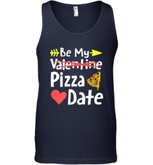 Be My Pizza Date Funny Valentines Day Pun Italian Food Joke Men's Tank Top Men's Tank Top - trendytshirts1