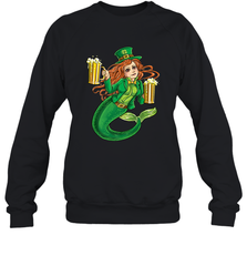 St Patricks Day Shirt Women Leprechaun Mermaid Girls Redhead Crewneck Sweatshirt Crewneck Sweatshirt - trendytshirts1