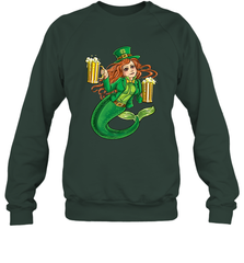 St Patricks Day Shirt Women Leprechaun Mermaid Girls Redhead Crewneck Sweatshirt Crewneck Sweatshirt - trendytshirts1