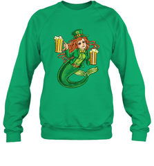 St Patricks Day Shirt Women Leprechaun Mermaid Girls Redhead Crewneck Sweatshirt Crewneck Sweatshirt - trendytshirts1
