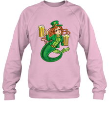 St Patricks Day Shirt Women Leprechaun Mermaid Girls Redhead Crewneck Sweatshirt Crewneck Sweatshirt - trendytshirts1
