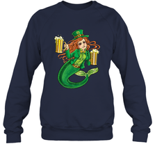 St Patricks Day Shirt Women Leprechaun Mermaid Girls Redhead Crewneck Sweatshirt Crewneck Sweatshirt - trendytshirts1