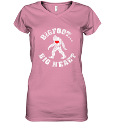 Bigfoot Heart Valentine's Day Lover Art Graphics Great Gift Women's V-Neck T-Shirt Women's V-Neck T-Shirt - trendytshirts1