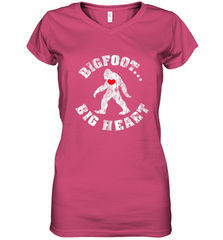 Bigfoot Heart Valentine's Day Lover Art Graphics Great Gift Women's V-Neck T-Shirt Women's V-Neck T-Shirt - trendytshirts1