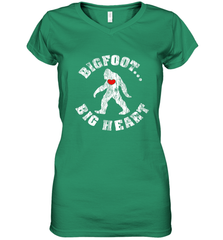 Bigfoot Heart Valentine's Day Lover Art Graphics Great Gift Women's V-Neck T-Shirt Women's V-Neck T-Shirt - trendytshirts1