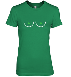 Boob St Patricks Day Nips Feminist Funny Fitted Women's Premium T-Shirt