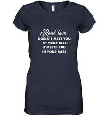 Real love funny quotes for valentine Women's V-Neck T-Shirt Women's V-Neck T-Shirt - trendytshirts1