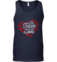 Teach Is To Love Valentine's Day School classroom Art Heart Men's Tank Top