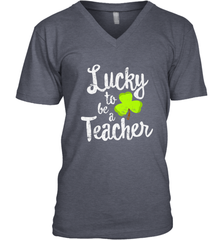 Teacher St. Patrick's Day Shirt, Lucky To Be A Teacher Men's V-Neck Men's V-Neck - trendytshirts1