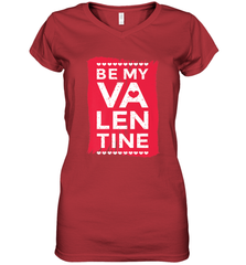 Be My Valentine Cute Quote Women's V-Neck T-Shirt Women's V-Neck T-Shirt - trendytshirts1