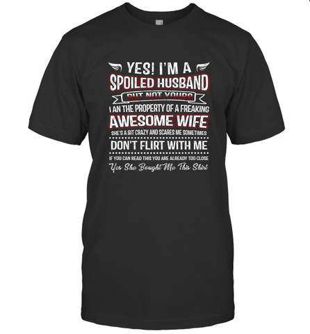 Spoiled Husband Property Of Freaking Wife Valentine's Day Men's T-Shirt Men's T-Shirt / Black / S Men's T-Shirt - trendytshirts1