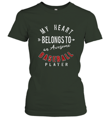 My Heart Belongs To A Baseball Player Valentines Day Women's T-Shirt Women's T-Shirt - trendytshirts1