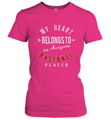 My Heart Belongs To A Baseball Player Valentines Day Women's T-Shirt Women's T-Shirt - trendytshirts1