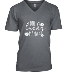 St Patricks Day Shirt One Lucky Mama Clover Shamrock Green Men's V-Neck Men's V-Neck - trendytshirts1