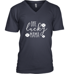St Patricks Day Shirt One Lucky Mama Clover Shamrock Green Men's V-Neck Men's V-Neck - trendytshirts1