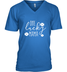 St Patricks Day Shirt One Lucky Mama Clover Shamrock Green Men's V-Neck Men's V-Neck - trendytshirts1
