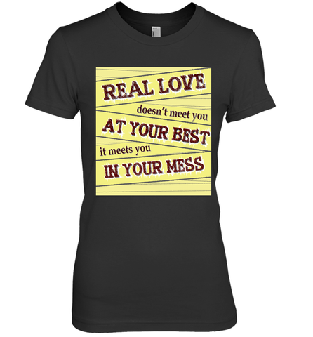 Real love funny quotes for valentine (2) Women's Premium T-Shirt Women's Premium T-Shirt / Black / XS Women's Premium T-Shirt - trendytshirts1
