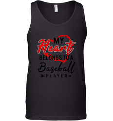 My Heart Belongs To A Baseball Player Valentines Day Gift Men's Tank Top