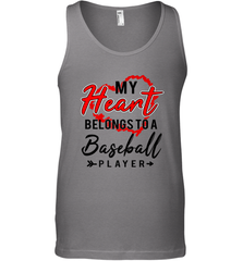My Heart Belongs To A Baseball Player Valentines Day Gift Men's Tank Top Men's Tank Top - trendytshirts1