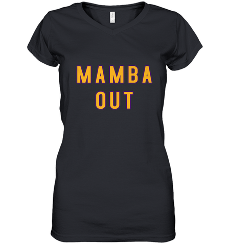 Mamba Out Limited Edition Farewell Tribute Women's V-Neck T-Shirt Women's V-Neck T-Shirt / Black / S Women's V-Neck T-Shirt - trendytshirts1