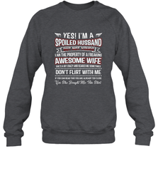 Spoiled Husband Property Of Freaking Wife Valentine's Day Gift Crewneck Sweatshirt Crewneck Sweatshirt - trendytshirts1