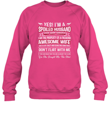 Spoiled Husband Property Of Freaking Wife Valentine's Day Gift Crewneck Sweatshirt Crewneck Sweatshirt - trendytshirts1