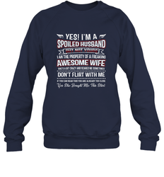 Spoiled Husband Property Of Freaking Wife Valentine's Day Gift Crewneck Sweatshirt