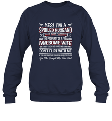 Spoiled Husband Property Of Freaking Wife Valentine's Day Gift Crewneck Sweatshirt Crewneck Sweatshirt - trendytshirts1