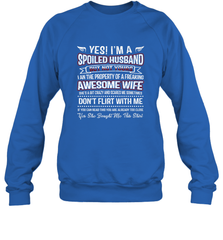 Spoiled Husband Property Of Freaking Wife Valentine's Day Gift Crewneck Sweatshirt Crewneck Sweatshirt - trendytshirts1