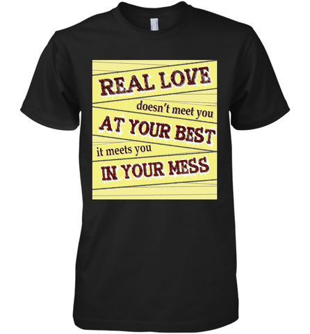 Real love funny quotes for valentine (2) Men's Premium T-Shirt Men's Premium T-Shirt / Black / XS Men's Premium T-Shirt - trendytshirts1