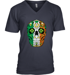 Sugar Skull Leprechaun T Shirt St Patricks Day Women Men Tee Men's V-Neck