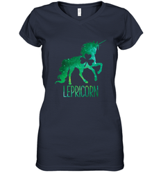 Lepricorn Leprechaun Unicorn shirt St Patricks Day Women's V-Neck T-Shirt