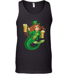 St Patricks Day Shirt Women Leprechaun Mermaid Girls Redhead Men's Tank Top