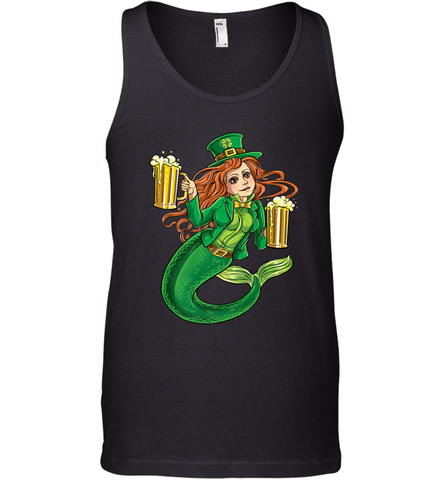 St Patricks Day Shirt Women Leprechaun Mermaid Girls Redhead Men's Tank Top Men's Tank Top / Black / XS Men's Tank Top - trendytshirts1