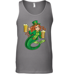 St Patricks Day Shirt Women Leprechaun Mermaid Girls Redhead Men's Tank Top Men's Tank Top - trendytshirts1