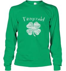 Vintage Fitzgerald Irish Shamrock St Patty's Day Long Sleeve T-Shirt Long Sleeve T-Shirt - trendytshirts1
