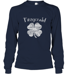 Vintage Fitzgerald Irish Shamrock St Patty's Day Long Sleeve T-Shirt Long Sleeve T-Shirt - trendytshirts1
