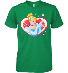 Disney Cinderella Valentine's Sparkle Hearts Men's Premium T-Shirt
