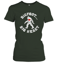 Bigfoot Heart Valentine's Day Lover Art Graphics Great Gift Women's T-Shirt Women's T-Shirt - trendytshirts1